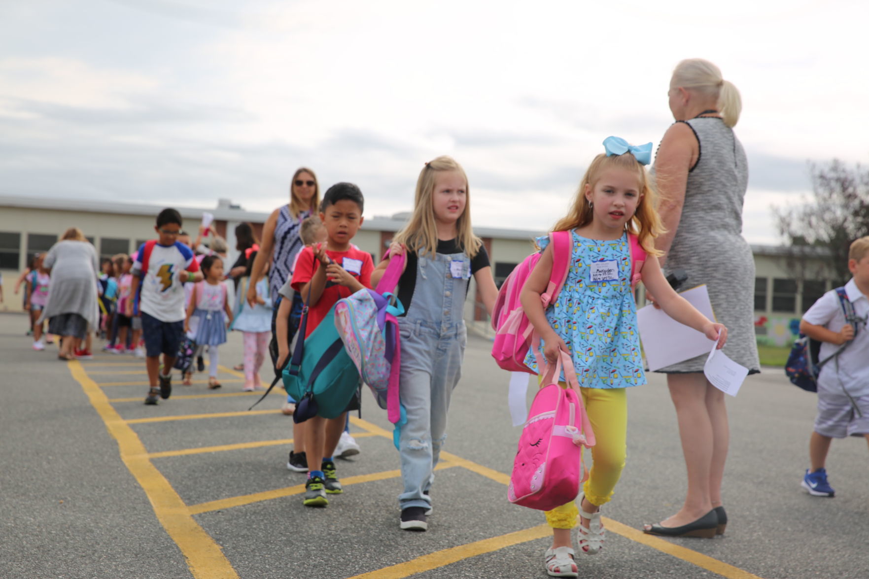 First day of school at Slaybaugh Elementary School